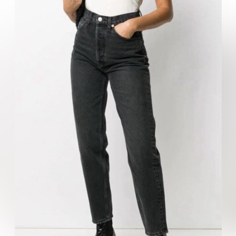 NWT RE/DONE x Pixie Jeans Distressed High Rise - Size 27 - Black